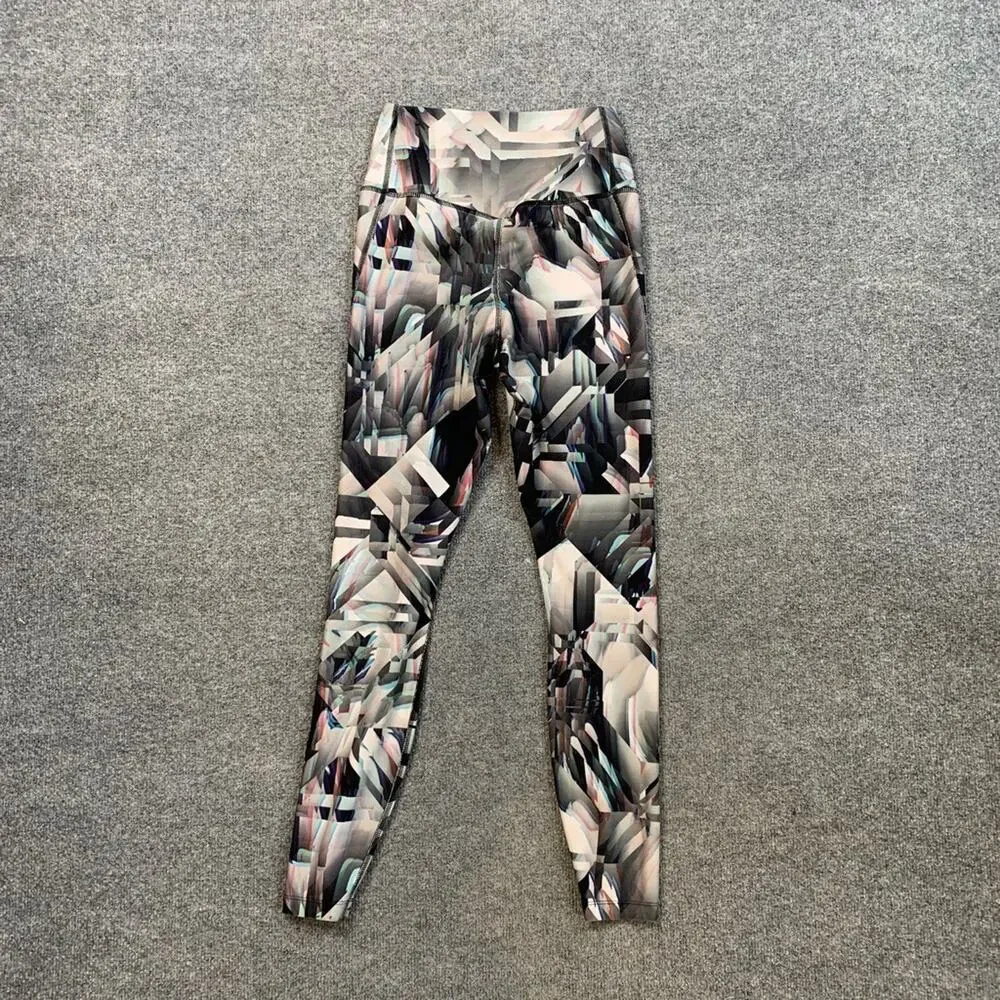 Nike Leggings Womens S Small Multi Dri Fit Ten Less One Legend Glitch Print Yoga